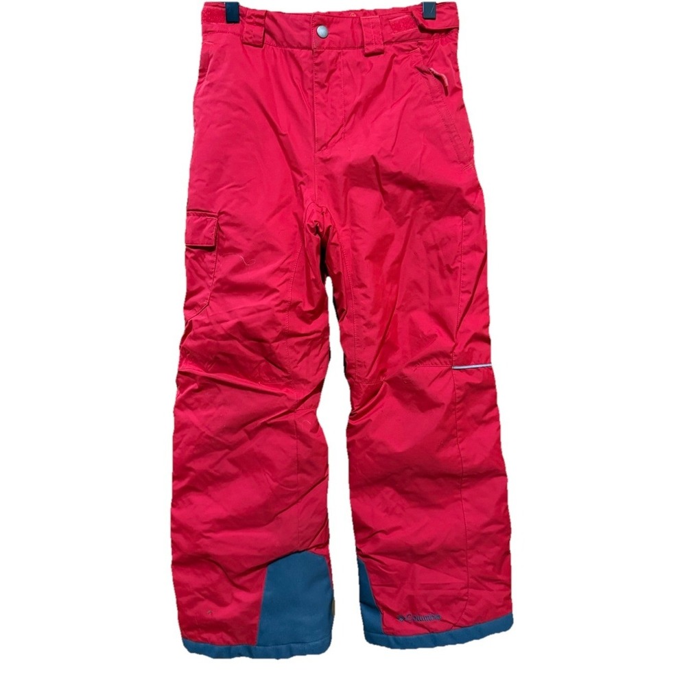 Columbia Bugaboo Snow Pants Youth Medium Red Omni-Heat Omni-Tech Ski Snowboard